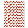 Crimson Cherry Heart Grid Rug