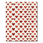 Crimson Cherry Heart Grid Rug