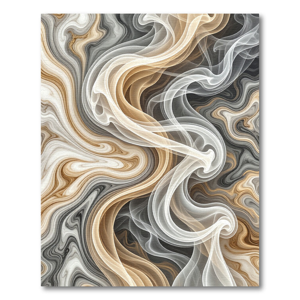 Abstract Gold Swirl Marble Texture Rug