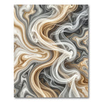 Abstract Gold Swirl Marble Texture Rug