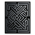 Gray Maze Perspective Rug