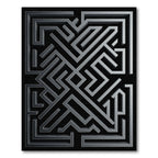 Gray Maze Perspective Rug