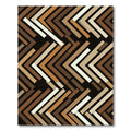 Earthy Tones Chevron Parquet Rug