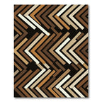 Earthy Tones Chevron Parquet Rug