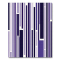 Modern Purple Vertical Striped Abstract Composition Rug