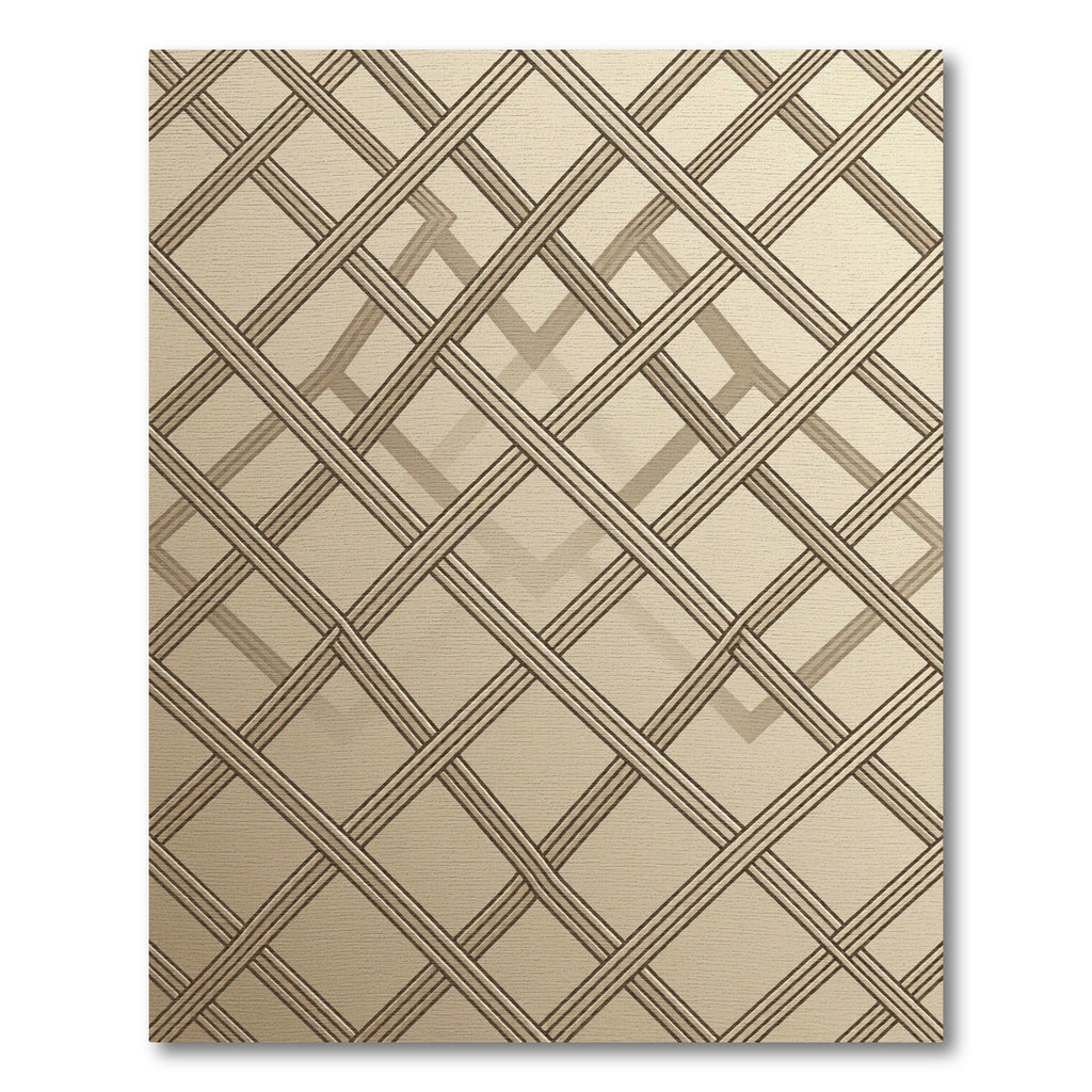 Golden Tan Woven Lattice Rug