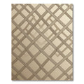 Golden Tan Woven Lattice Rug
