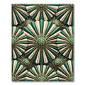 Emerald Green Sunburst Medallion Rug