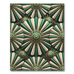 Emerald Green Sunburst Medallion Rug
