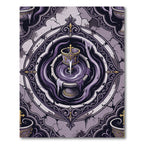 Ornate Purple Chalice Mandala Rug