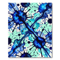 Electric Blue Aqueous Ink Splash Rug