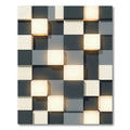 Monochrome Geometric Cube Illumination Rug