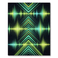 Neon Lime Sonic Chevron Modern Art Rug