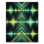 Neon Lime Sonic Chevron Modern Art Rug