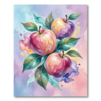 Watercolor Apple Orchard Fruit Composition Rug