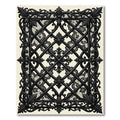 Gothic Black Filigree Lace Ironwork Rug