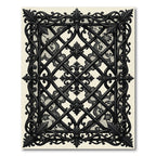 Gothic Black Filigree Lace Ironwork Rug