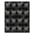 Monochromatic Interwoven Diamond Pattern Rug