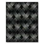 Monochromatic Interwoven Diamond Pattern Rug
