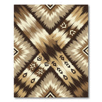 Earthy Boho Tribal Diamond Rays Rug