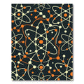 Orange and Cream Atomic Orbit Geometric Rug