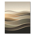 Minimalist Neutral Wavy Gradient Landscape Rug