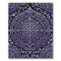 Ornate Lavender Baroque Circular Floral Rug