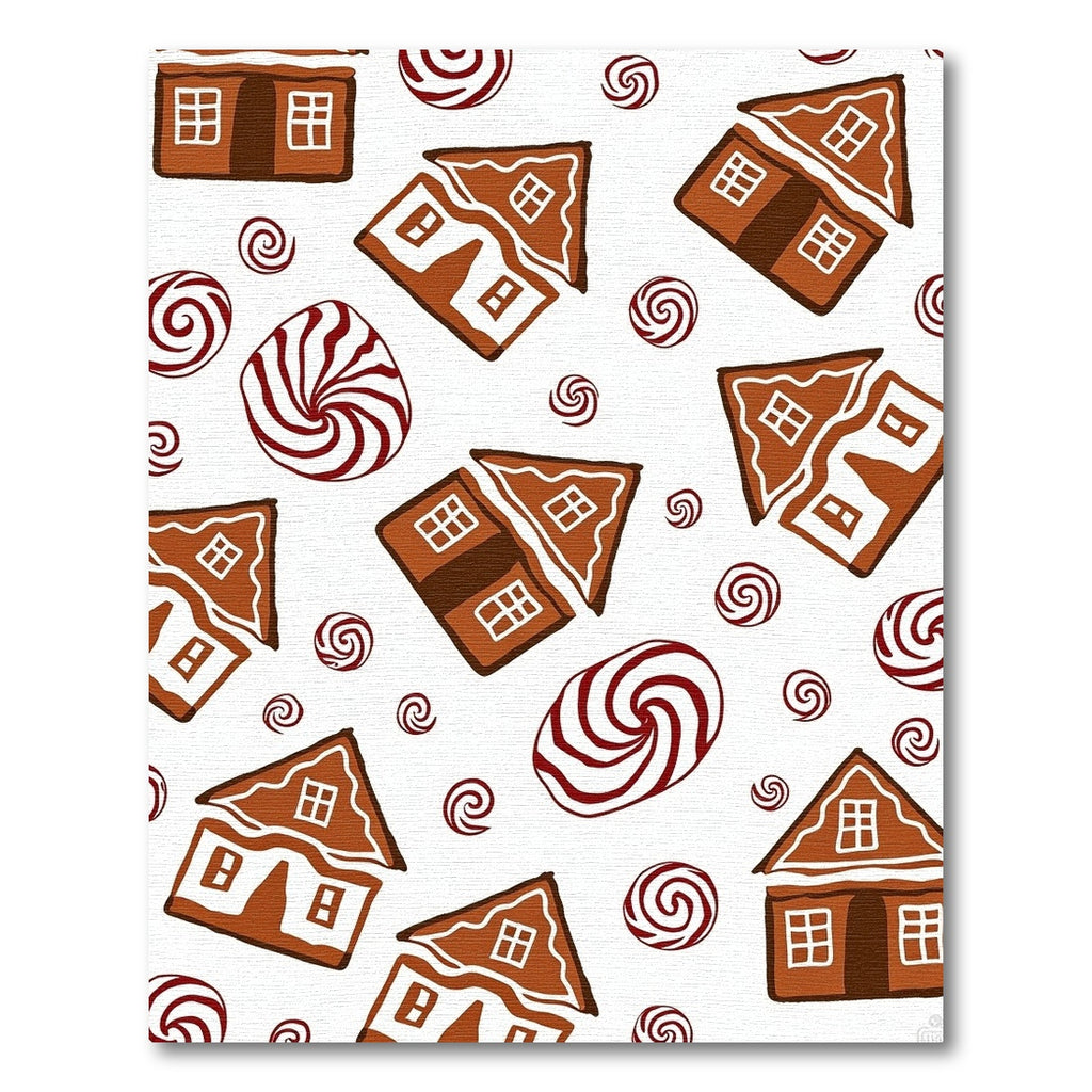 Brown Gingerbread Houses Swirl Candies Rug
