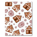 Brown Gingerbread Houses Swirl Candies Rug