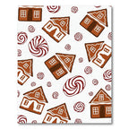 Brown Gingerbread Houses Swirl Candies Rug