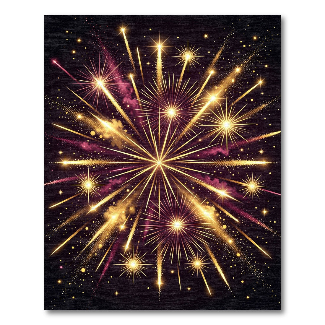 Golden Burst Starburst Display Rug