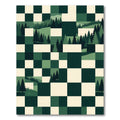 Forest Trees Checkerboard Composition Rug