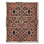 Geometric Terracotta Interwoven Lattice Art Rug
