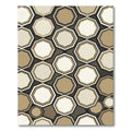Modern Geometric Octagon Earthy Tones Rug