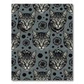 Gray Tabby Cat Face Repeat Rug