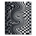 Monochromatic Optical Illusion Swirl Rug