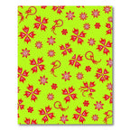 Vibrant Red Exotic Floral Garden Rug