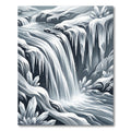 Arctic Crystal Cascade Waterfall Illustration Rug