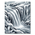 Arctic Crystal Cascade Waterfall Illustration Rug