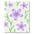 Pastel Purple Flower Stem Arrangement Rug