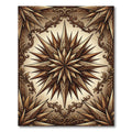Ornate Golden Starburst Filigree Accents Rug