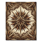 Ornate Golden Starburst Filigree Accents Rug