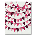 Festive Pink Pennant Bunting Garland Rug