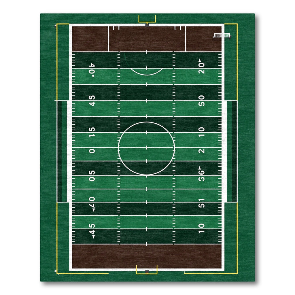 Green Athletic Gridiron Turf Field Rug