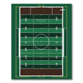Green Athletic Gridiron Turf Field Rug