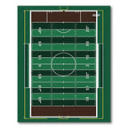 Green Athletic Gridiron Turf Field Rug