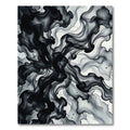 Monochromatic Ink Swirl Abstract Rug