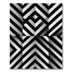 Monochromatic Geometric Chevron Rug