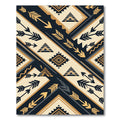 Geometric Southwestern Arrow Ivory Charcoal Rug