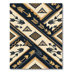 Geometric Southwestern Arrow Ivory Charcoal Rug
